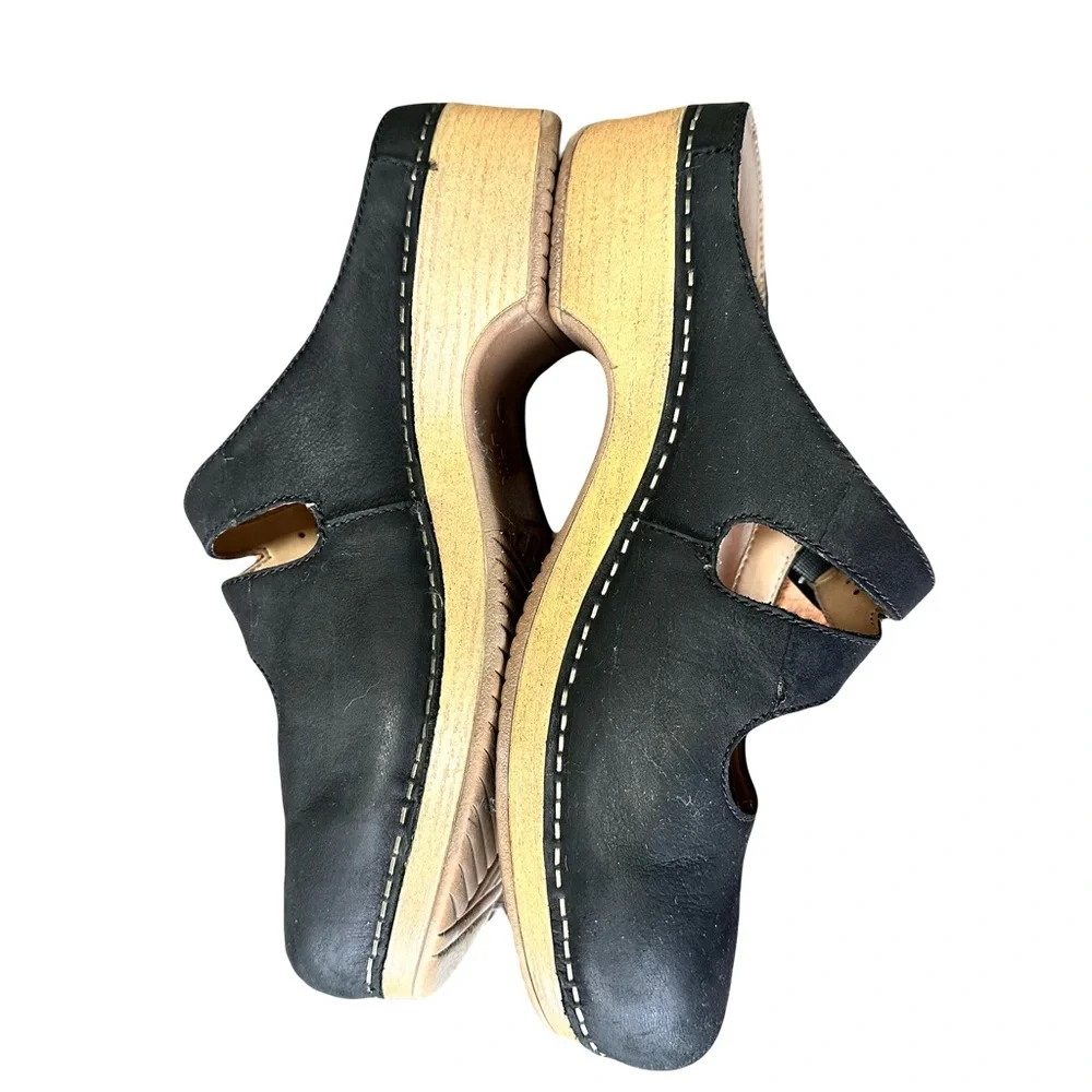 Dansko Black Leather Mary Jane Clogs - Picture 7 of 7